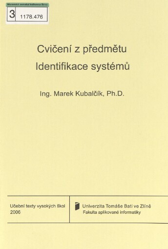 Cvičení z předmětu Identifikace systémů