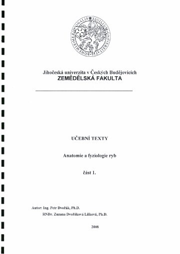 Anatomie a fyziologie ryb