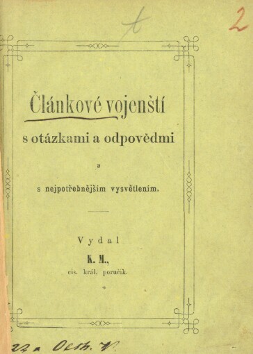 Článkové vojenští s otázkami a odpovědmi a s nejpotřebnějším vysvětlením