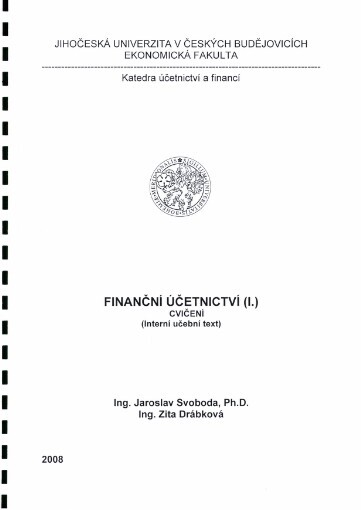 Finanční účetnictví (I.): cvičení : (interní učební text)
