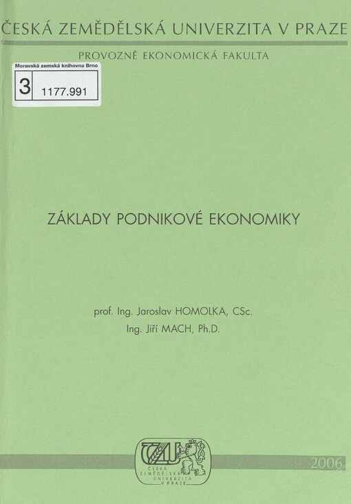 Základy podnikové ekonomiky