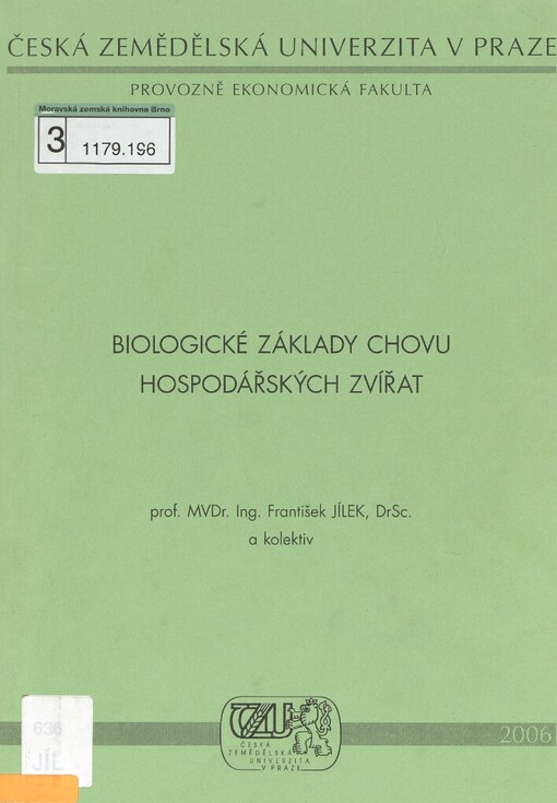 Biologické základy chovu hospodářských zvířat