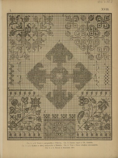 [Národní vyšívání lidu moravského a uhersko-slovenského