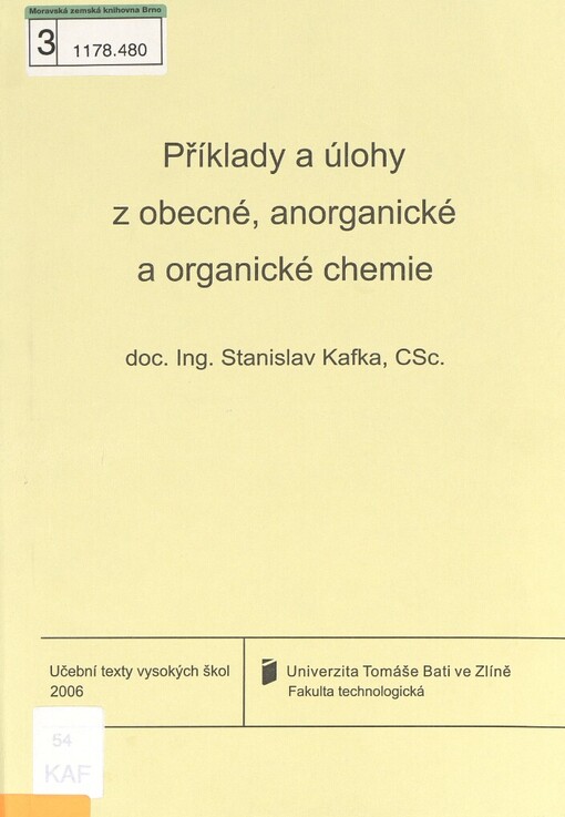 Příklady a úlohy z obecné, anorganické a organické chemie