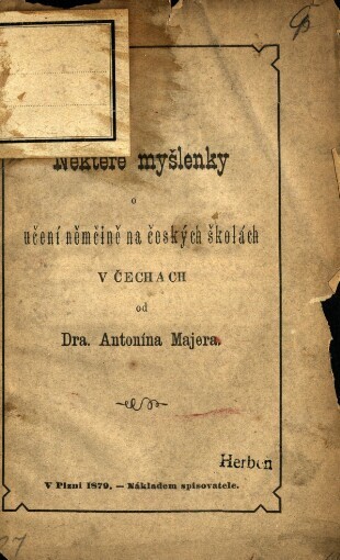 Některé myšlenky o učení němčině na českých školách v Čechách