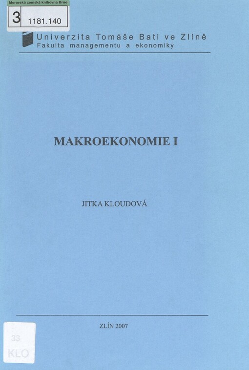 Makroekonomie I