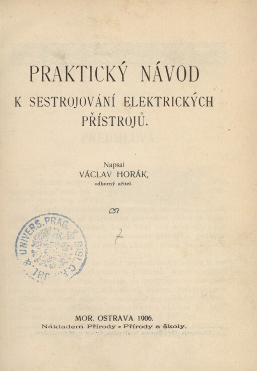 Praktický návod k sestrojování elektrických přístrojů