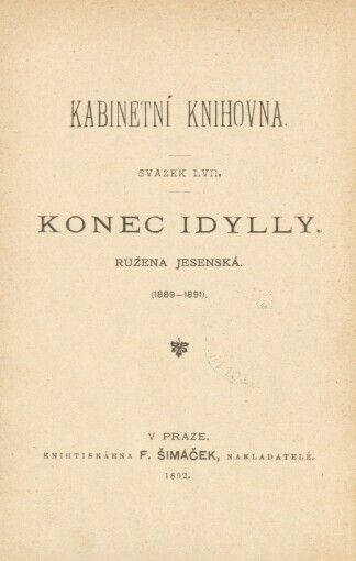 Konec idylly :(1889-1891)