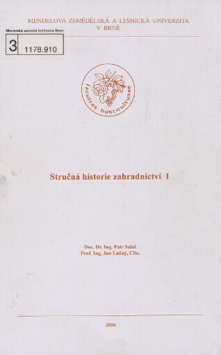 Stručná historie zahradnictví I