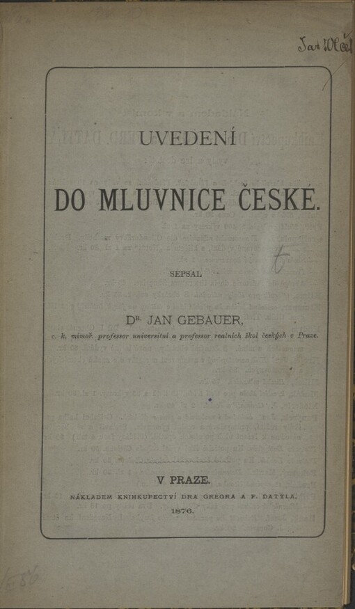 Uvedení do mluvnice české