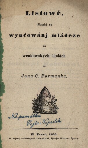 Listowé, týkagjcj se wyučowánj mládeže na wenkowských školách
