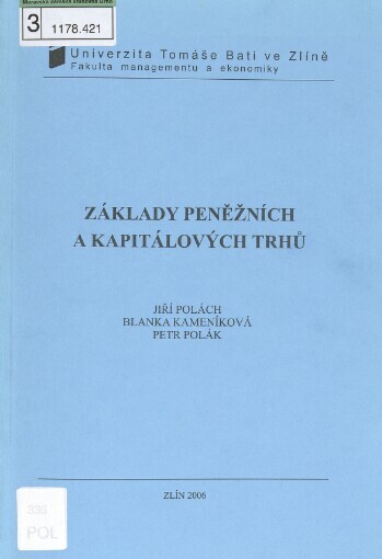 Základy peněžních a kapitálových trhů, Vyd. 2., nezměn.
