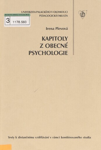 Kapitoly z obecné psychologie