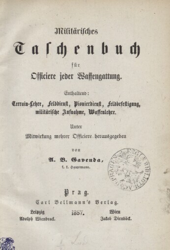 Militärisches Taschenbuch für Officiere jeder Waffengattung