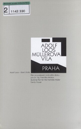 Plán na postavení rodinného domu pro pana dr. Frant. Müllera na pozemku č. k. 216/2 v Praze-Střešovicích