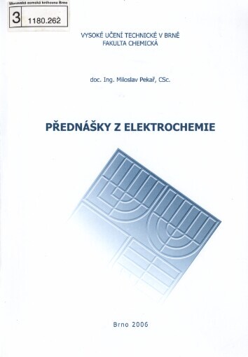 Přednášky z elektrochemie