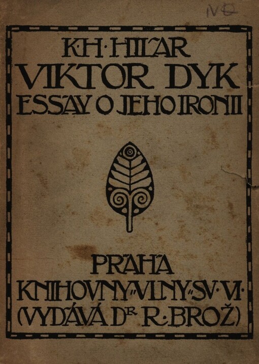 Viktor Dyk :essay o jeho ironii