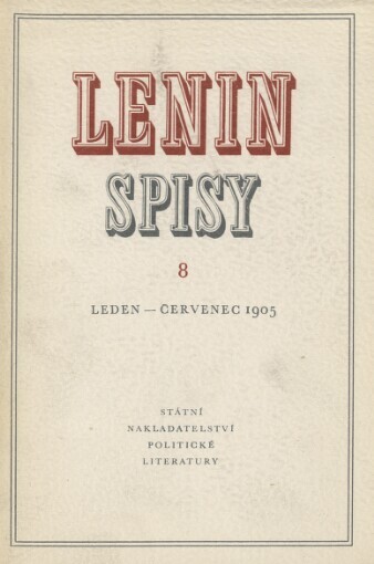 Spisy.Sv. 8,Leden-červenec 1905, Svazek 8, Leden - červenec 1905