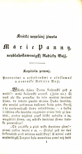 Žiwot a pocta neyblahoslaweněgssj Panny Marie, neyswětěgssj Rodičky Božj