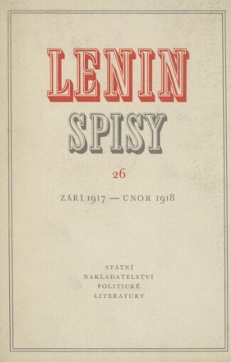 Spisy.Sv. 26,Září 1917 - únor 1918, Svazek 26, Září 1917 - únor 1918