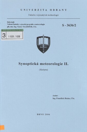 Synoptická meteorologie II: (skripta)