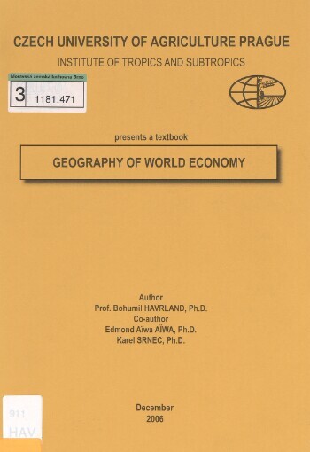 Geography of world economy: a textbook