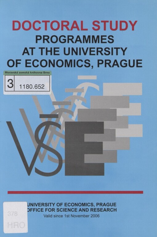 Doctoral study programmes: valid since 1st November 2006