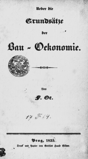 Ueber die Grundsätze der Bau-Oekonomie
