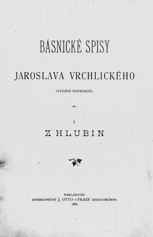 Z hlubin :básně Jaroslava Vrchlického