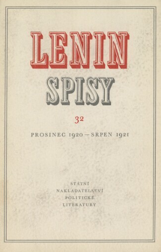Spisy.Sv. 32,Prosinec 1920-srpen 1921, Svazek 32, Prosinec 1920 - srpen 1921
