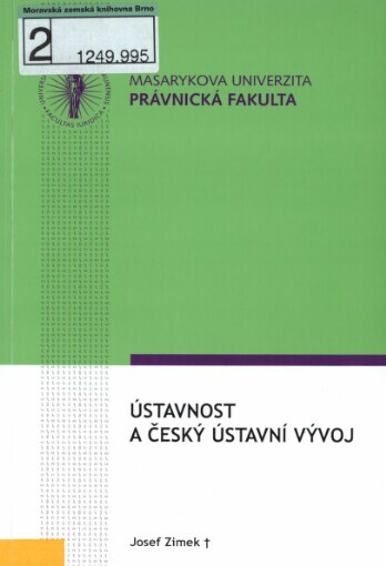 Ústavnost a český ústavní vývoj