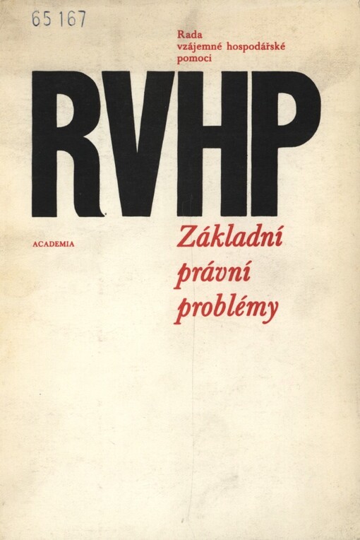 Rada vzájemné hospodářské pomoci :základní právní problémy