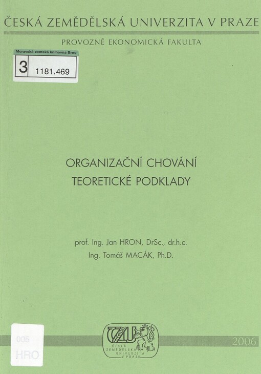 Organizační chování: teoretické podklady