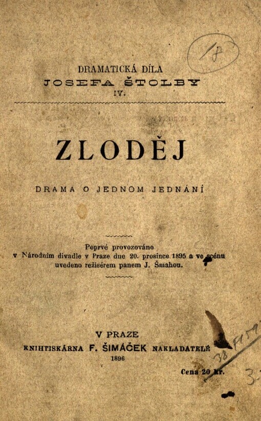 Zloděj :drama o jednom jednání