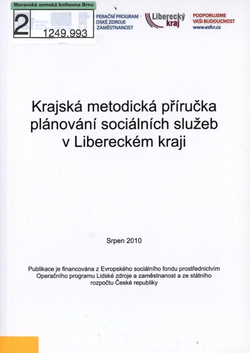 Krajská metodická příručka plánování sociálních služeb v Libereckém kraji