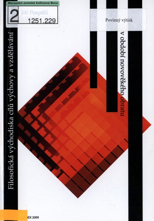 Filosofická východiska cílů výchovy a vzdělávání v období novověkého obratu