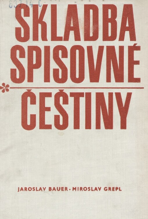 Skladba spisovné češtiny: vysokoškolská učebnice