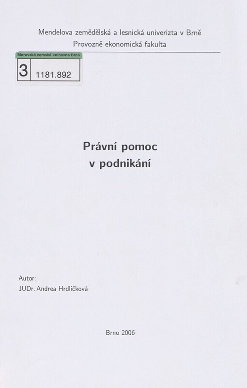 Právní pomoc v podnikání