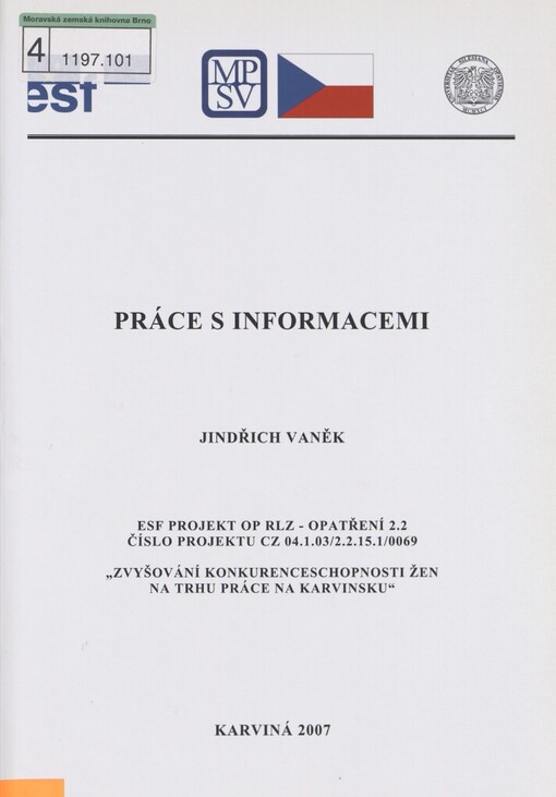 Práce s informacemi: [studijní materiál]