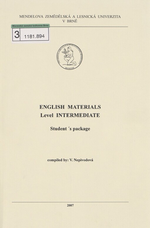 English: level intermediate : student's package : summer term 2006/07