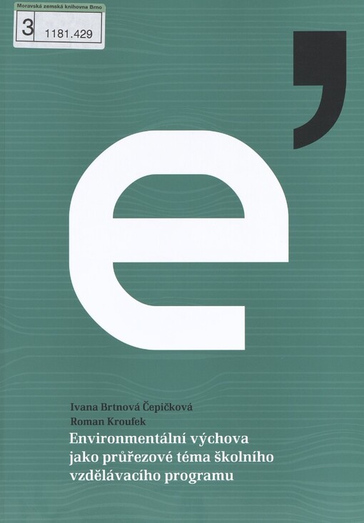 Environmentální výchova jako průřezové téma školního vzdělávacího programu: příručka pro učitele