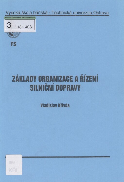 Základy organizace a řízení silniční dopravy