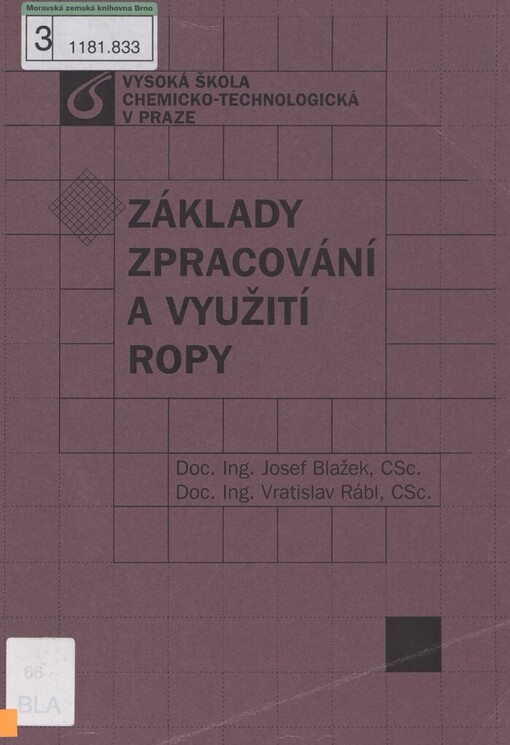 Základy zpracování a využití ropy