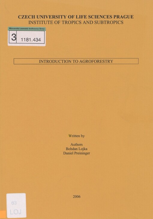 Introduction to agroforestry