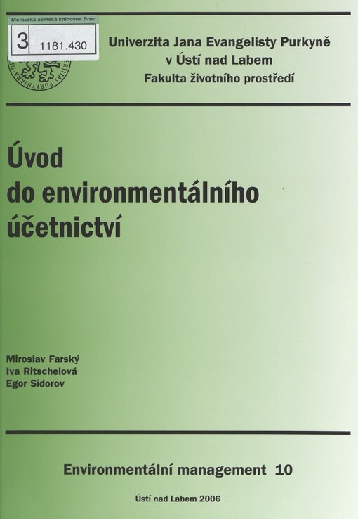 Úvod do environmentálního účetnictví