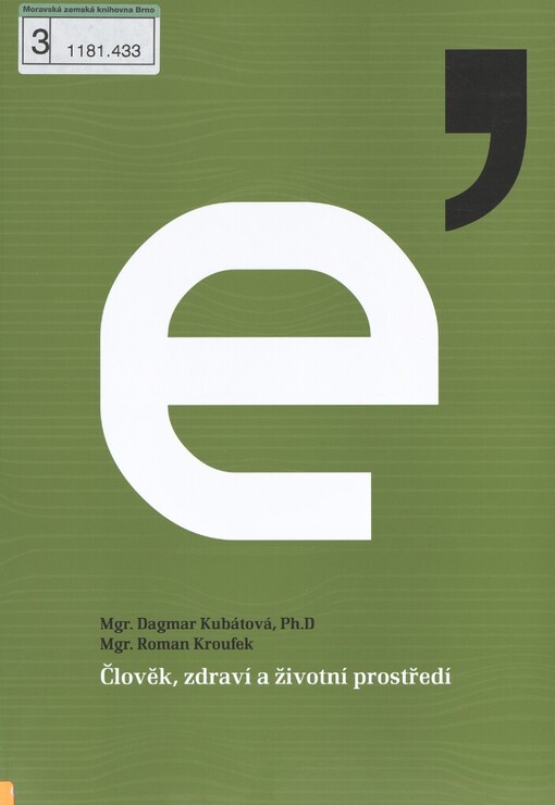 Člověk, zdraví a životní prostředí: příručka pro učitele na pomoc při realizaci Rámcového vzdělávacího programu pro základní vzdělávání
