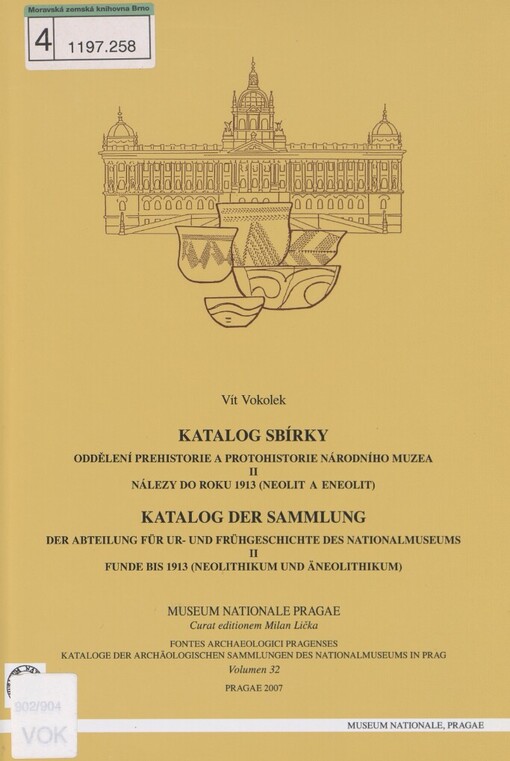 Katalog sbírky oddělení prehistorie a protohistorie Národního muzea