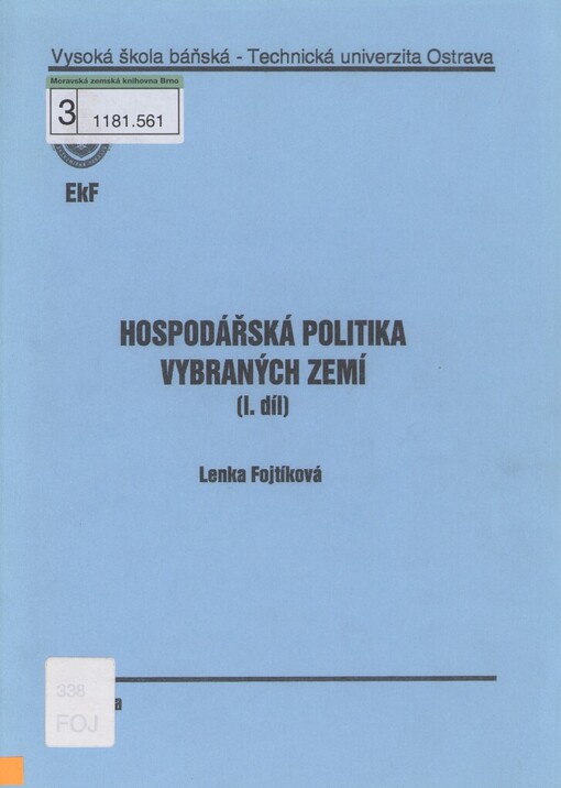 Hospodářská politika vybraných zemí