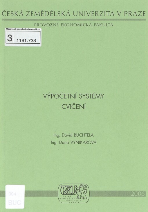 Výpočetní systémy: cvičení
