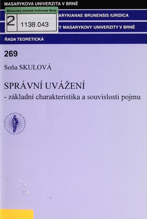 Správní uvážení: základní charakteristika a souvislosti pojmu